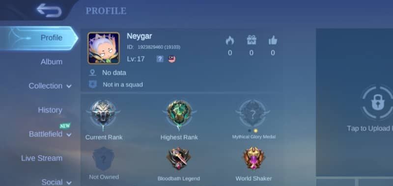 Upload User ID Screenshot Here